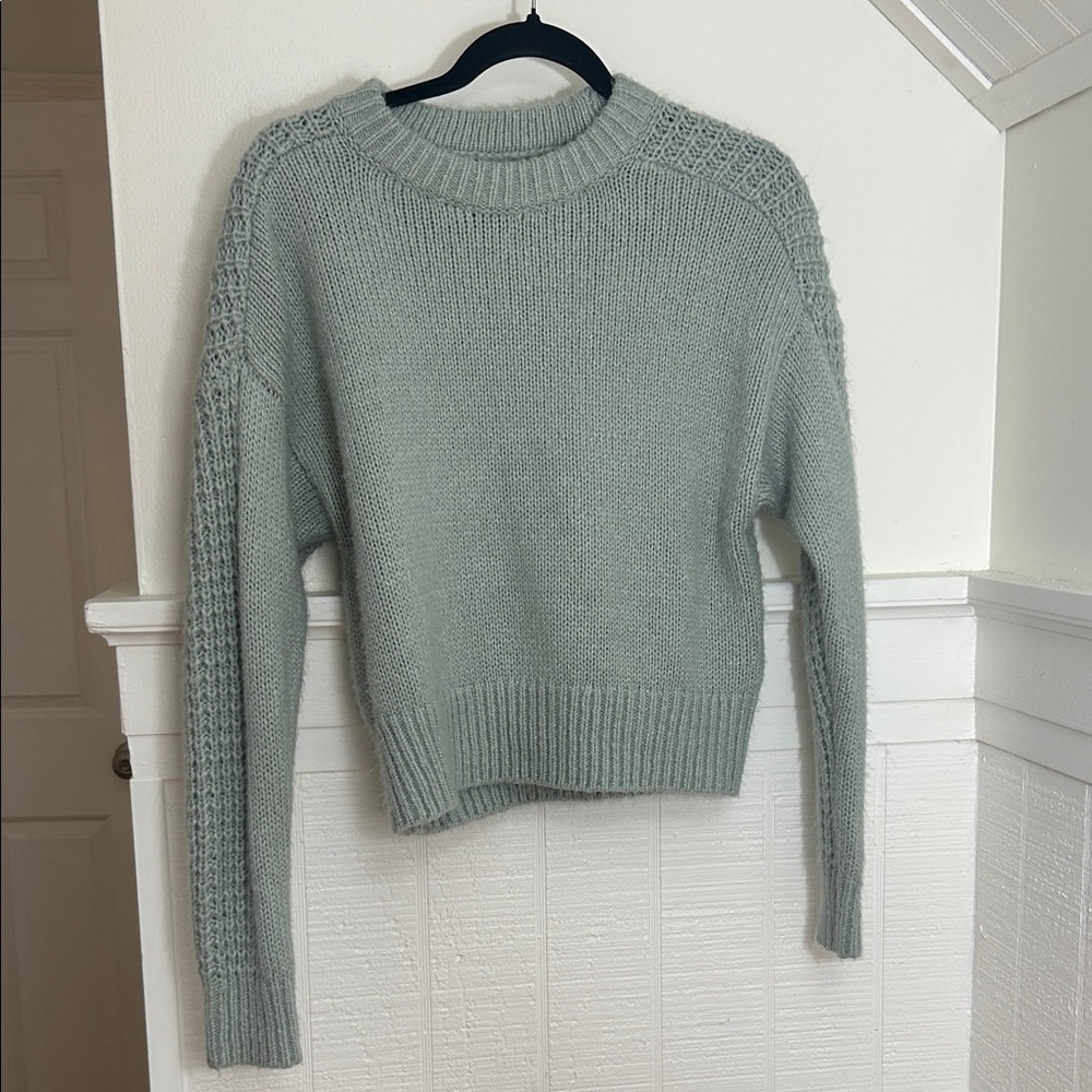 Abercrombie & Fitch Seafoam Green/Blue Winter Crew Neck Sweater size XS